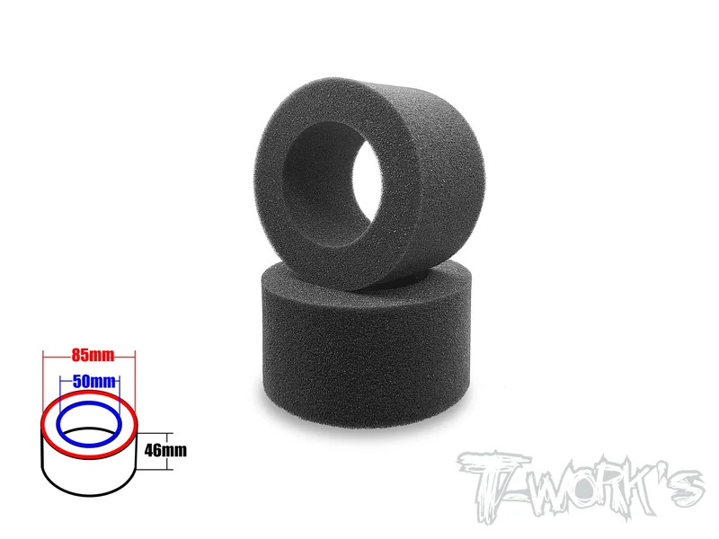 TE-255-R-B 1/10 Buggy Rear Foam Type Insert ( Medium ) 85x50x46mm 2pcs.