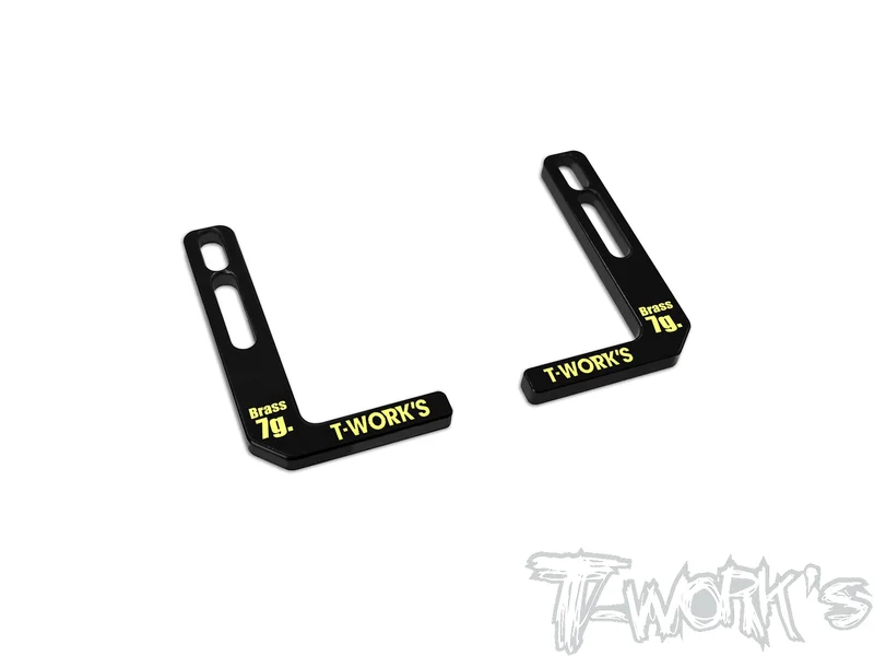 TE-258-A 1/10 TC Brass Battery Holder 7g.( Xray/ Yokomo/ Mugen/ Serpent 2pcs.