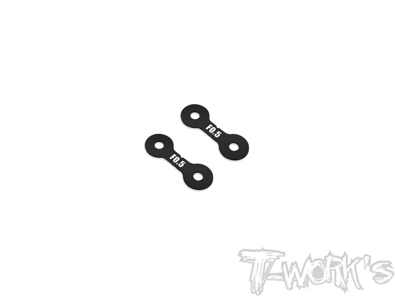 TE-X4-A-V2A Alum. 0.5mm/1mm Front Roll Center Spacer Without Notch( For Xray X4 /X4'23/X4F'24/X4'25 ) 2pcs.