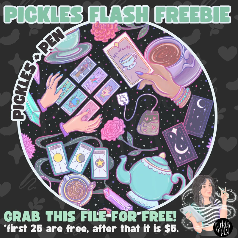 Tea & Tarot NEW Colorway Flash Freebie [FIRST 25 ARE FREE, then ]