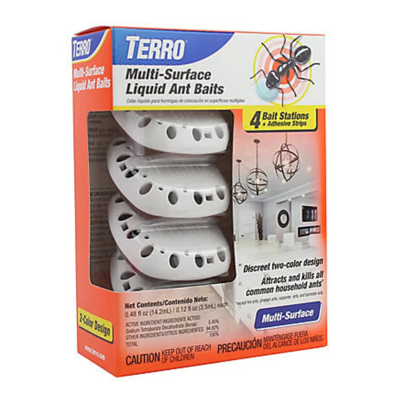 TERRO Multi-Surface Liquid Ant Baits 4 Discreet Bait Stations