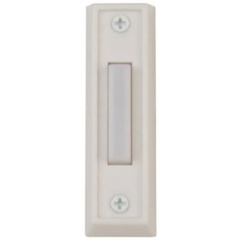 Thomas & Betts Carlon Wired Rectangular Push Button Silver DH1404L (Lighted)