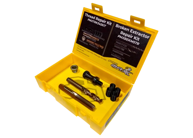Thread Repair Kit with Ultra-Torque 8MM Black Oxide Inserts For Exhaust Manifold Bolts And More