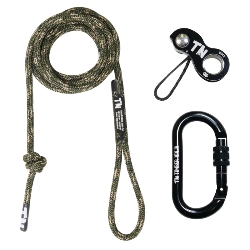 TIMBER NINJA 8MM PREDATOR DELUXE SEWN TREE TETHERS AND LINEMAN'S BELTS PREDATOR CAMO