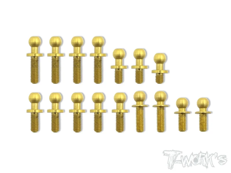 TN-001-BD8 Titanium Nitride Coated Steel Ball End set ( For Yokomo BD8 )