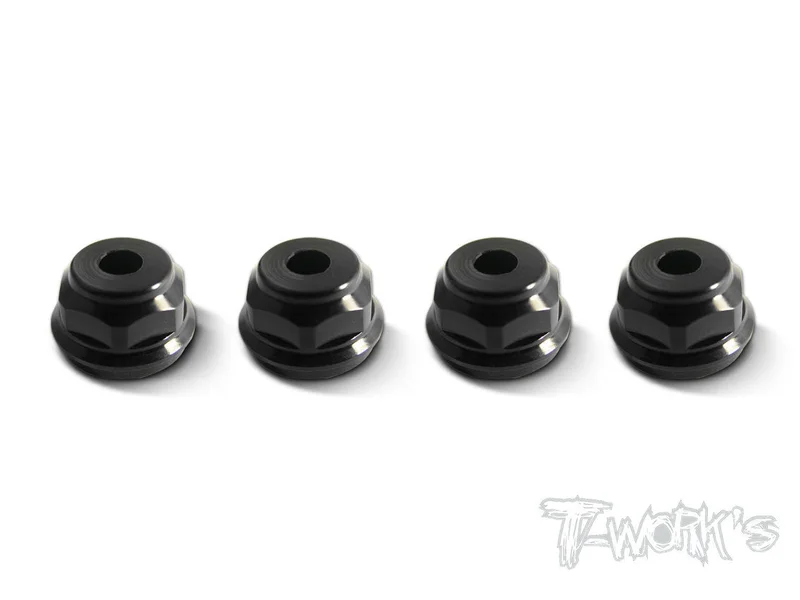 TO-001 Aluminum low body mounting cap,grooved for folding shock boots ( For XrayXB808 ) 4pcs.