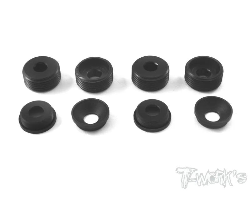 TO-130 POM Front Upright Adjust Nut with POM Spacers ( For Mugen MBX-6/MBX-7/MBX-7R/Sworkz S350/MBX8/ MBX8 ECO/ MBX8R) 4pcs.