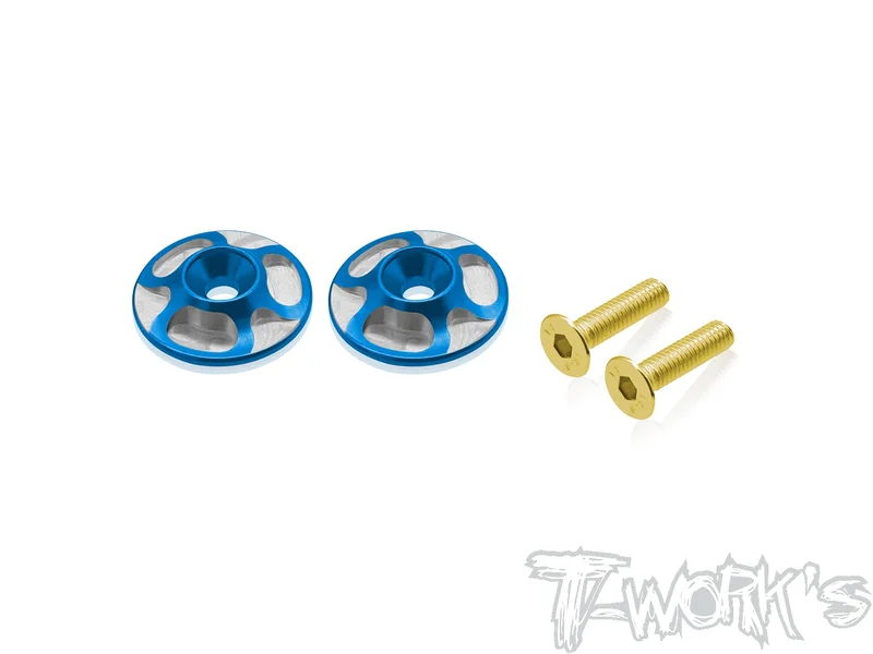 TO-190 1/8 Light Weight Aluminum Wing Washer 2 pcs. Red