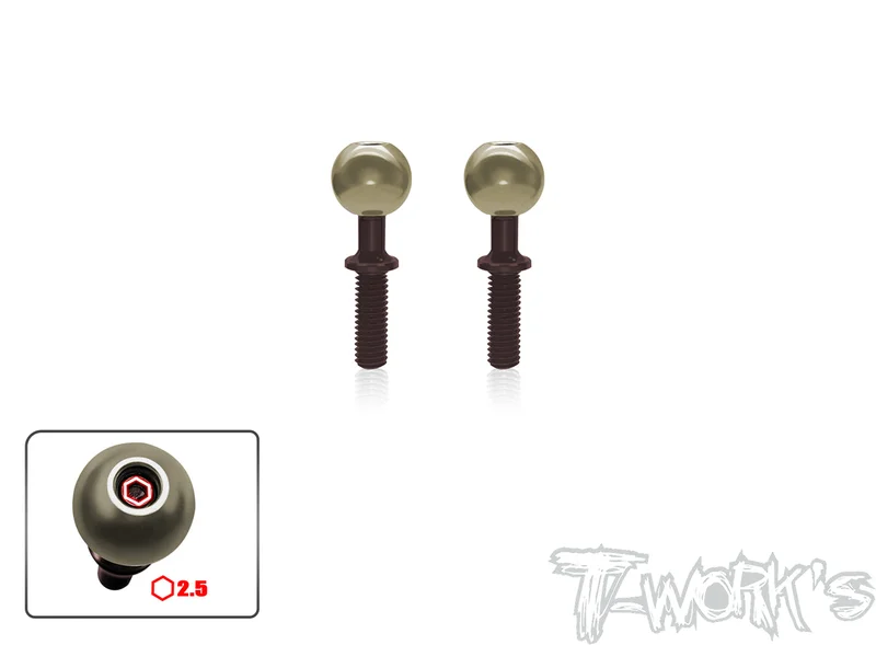 TO-192-XB8Alum. Pillow Ball With Spring Steel Shaft ( For Xray XB8 ) 2pcs.