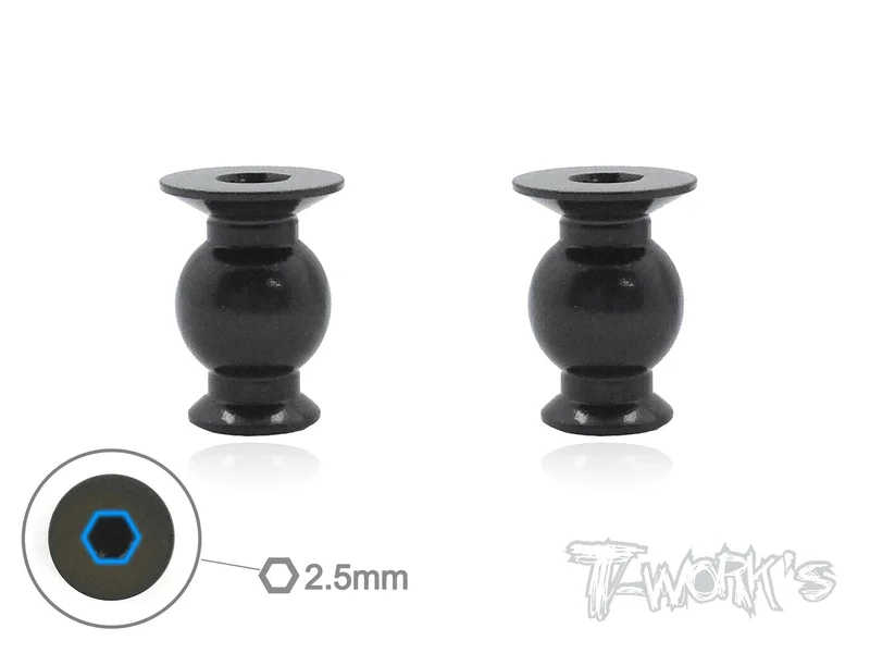 TO-199-F 7075 Hard Coated Alum.6.8mm Steering Pivot Ball With Backstop ( For Xray XB8/XB8'16/XB8E'16/GTX'17/XB8E'17/ XB8'19/ XB8'20/XB8E'20/XB8E'26/XB8'26) 2pcs.