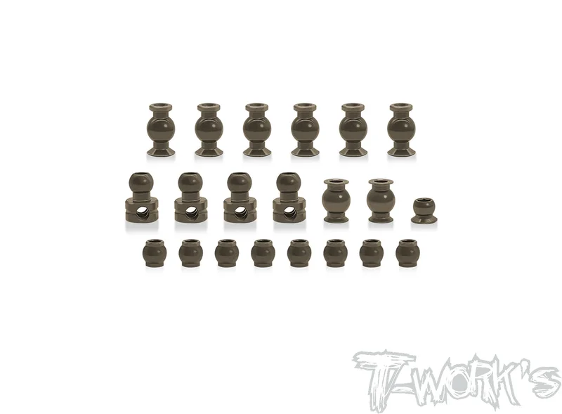 TO-200-B4 7075-T6 Hard Coated Alum. Ball Set ( For Team Associated RC8 B4/B4E/T4/T4E ) 21pcs.