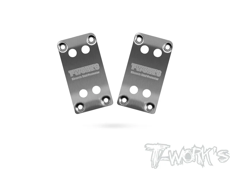 TO-220-B6.3Stainless Steel Rear Chassis Skid Protector ( Team Associated RC10 B6.4/B6.3/B6.2) 2pcs.