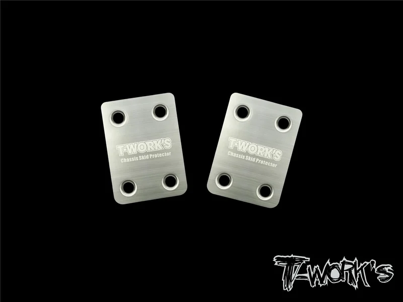 TO-220-MBX8 Stainless Steel Rear Chassis Skid Protector ( Mugen MBX-8/Mugen MBX8 ECO/ Mugen MBX8R) 2pcs.