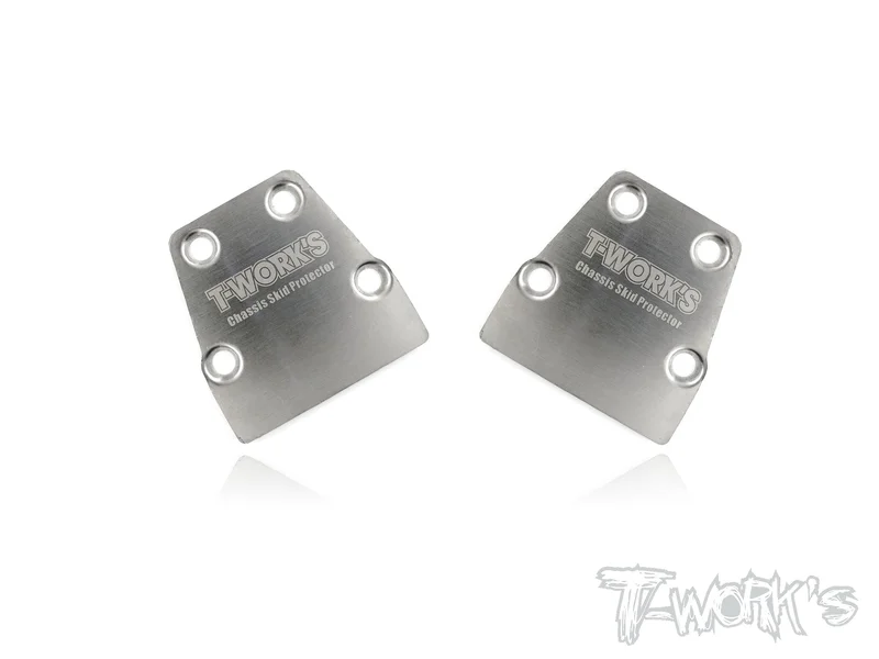 TO-220-T Stainless Steel Rear Chassis Skid Protector ( Tekno NB48.4 / EB48.4) 2pcs.