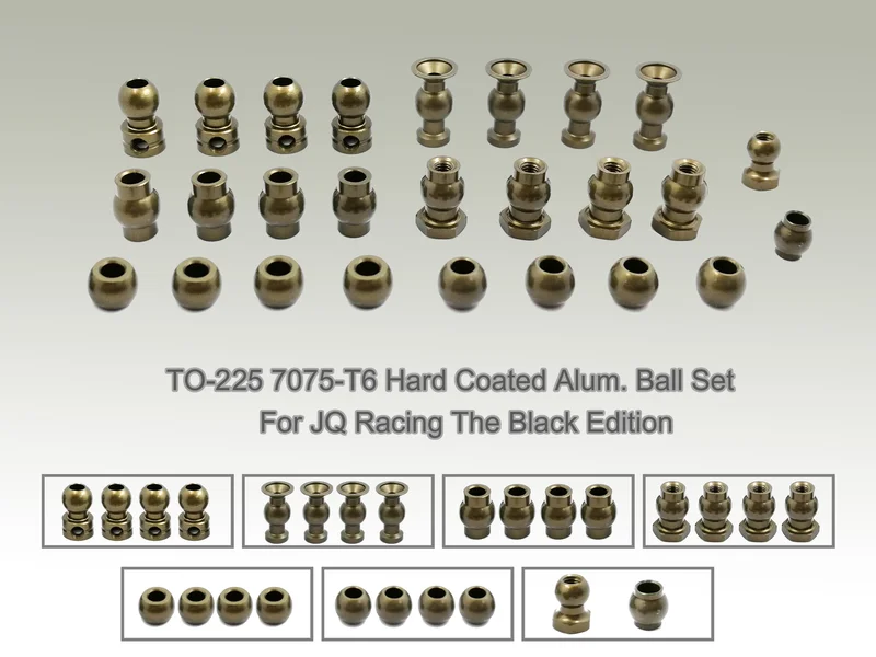 TO-225 7075-T6 Hard Coated Alum. Ball Set ( For JQ Racing The Black Edition) 26 pcs.