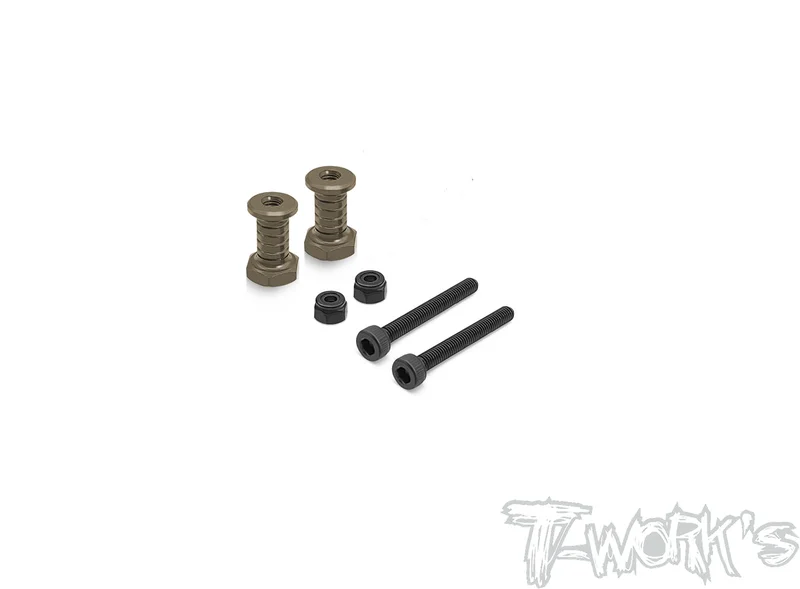 TO-240-X-5  Hard Coated 7075-T6 Alum. Shock Standoffs +5mm ( For Xray XB8'23/ 22/21/20/19/18 )  2pcs.