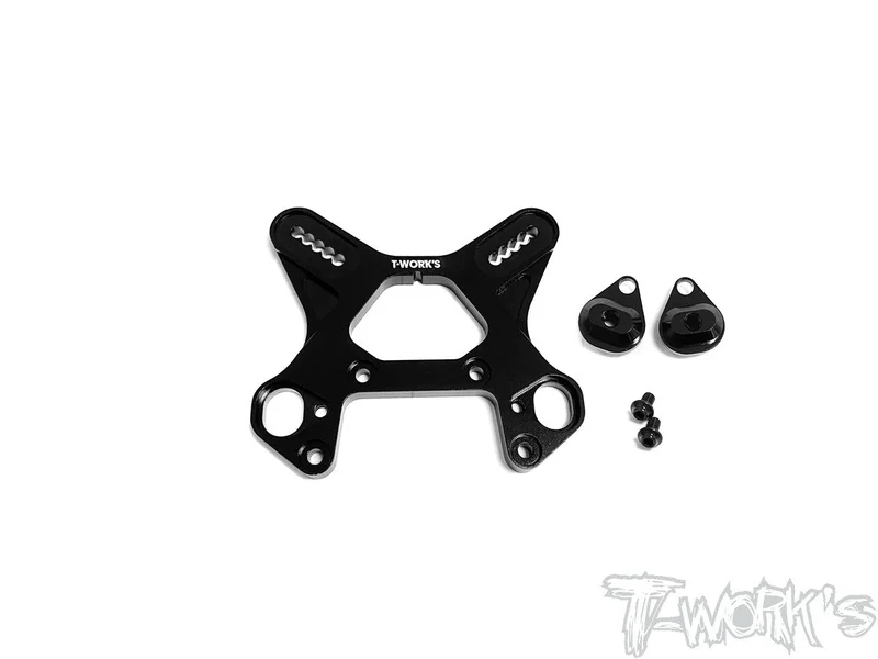 TO-241-MBX8Black Hard Coated 7075-T6 Alum.Front Shock Tower With Removable Spacer Insert Stand ( For Mugen MBX8/MBX8 ECO  )