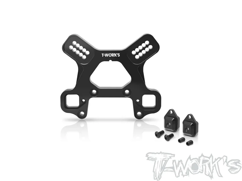 TO-241-MBX8R   Black Hard Coated 7075-T6 Alum.Front Shock Tower With Removable Spacer Insert Stand    ( For Mugen MBX8R/8R ECO  )