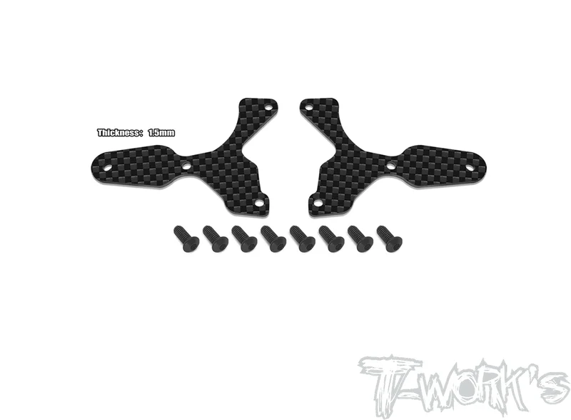 TO-246-B4-F   Graphite Front A-arm Stiffeners 1mm/1.5mm ( For Team Associated RC8 B4/B4.1 )
