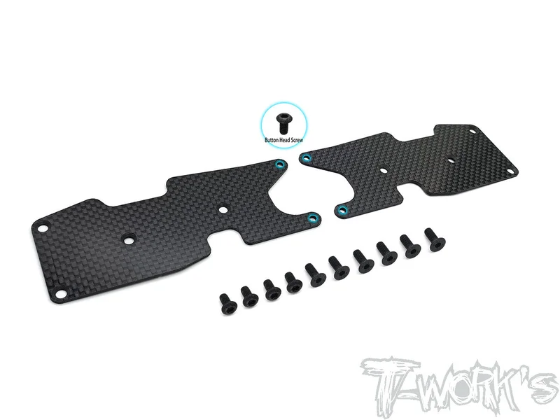 TO-246-T3.2-R1.5Graphite Rear A-arm Stiffeners 1.5mm ( For Team Associated RC8 T3.2 )