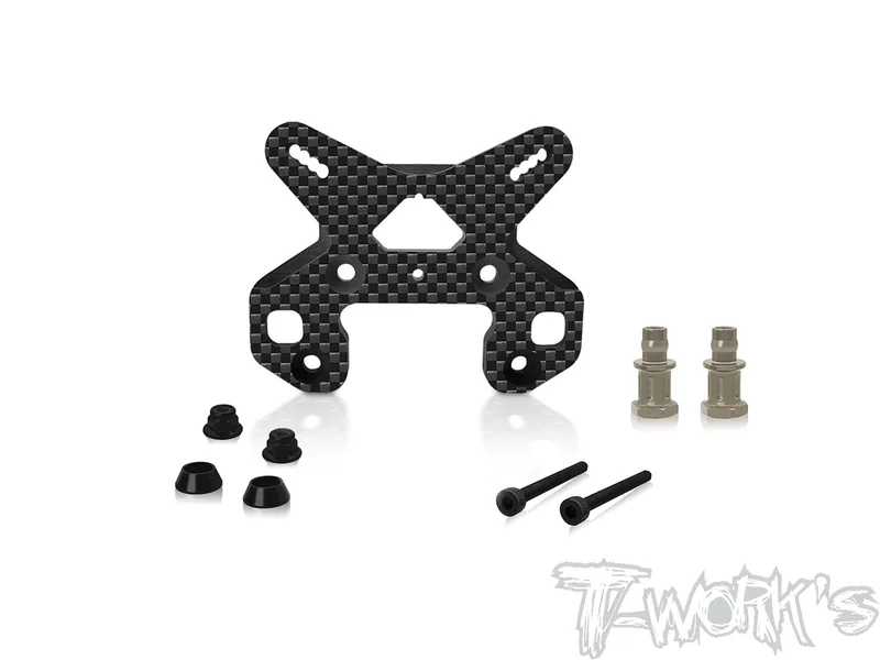 TO-247-B4.1-F-V3 Graphite 16 Degress KPI 5mm Front Shock Tower Short Camber Link With short Standoffs ( For Team Associated RC8 B4.1)