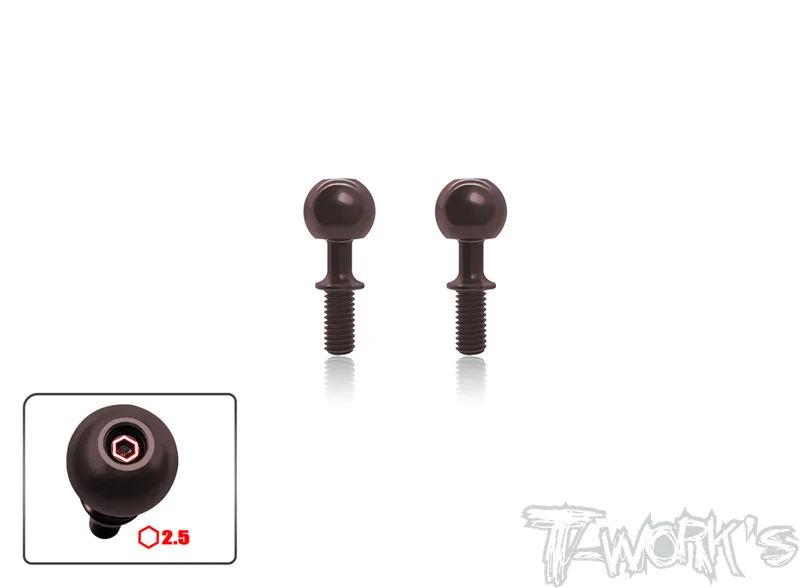 TO-329-MBX Spring Steel Pillow Ball ( For Mugen MBX-7/7R/7GT/MBX8 ECO/MBX8R ) 2pcs.