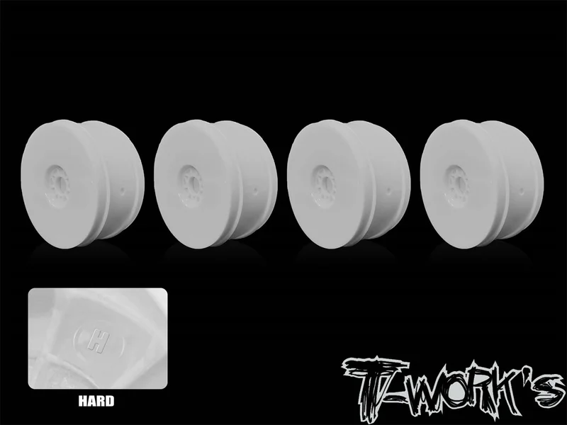 TO-339H-A   1/8 Buggy Hard Wheel 4pcs. ( White/Yellow )