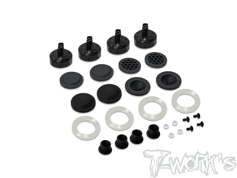 TO-343-HB    Black Hard Coated 7075-T6 Alum Mult-adjust alternatives  Shock Cap ( For HB D8WS/D819RS/819/817/815/E819/E817 )