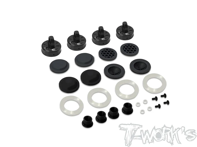 TO-343-K   Black Hard Coated 7075-T6 Alum Mult-adjust alternatives  Shock Cap (  For Kyosho MP10/MP9  )