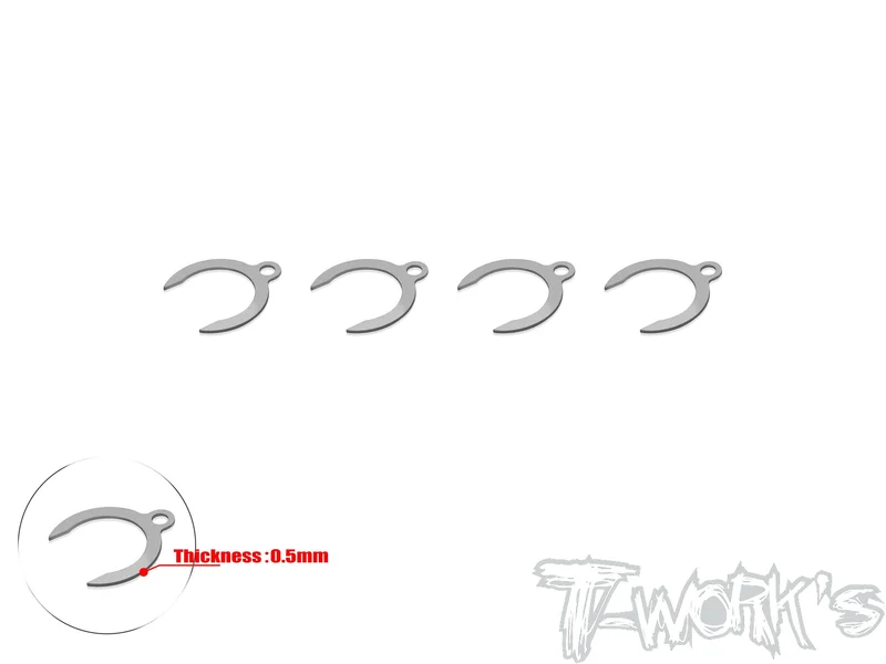 TO-346-AStainless Steel Front Upper Arm Adjust Camber Spacer 0.5mm/1mm/2mm ( 4pcs. )(For Infinity IFB8)