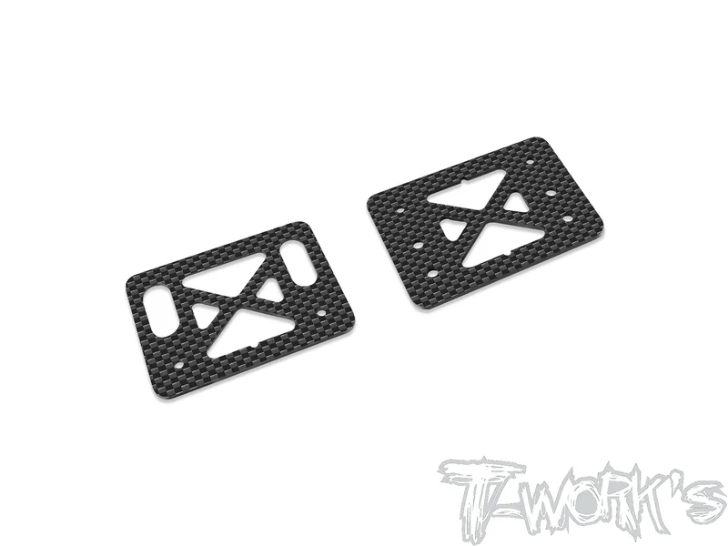 TO-354-NOne Piece Graphite Rear Wing Stay Reinforcement And Heightening Plate ( For Kyosho MP11 )