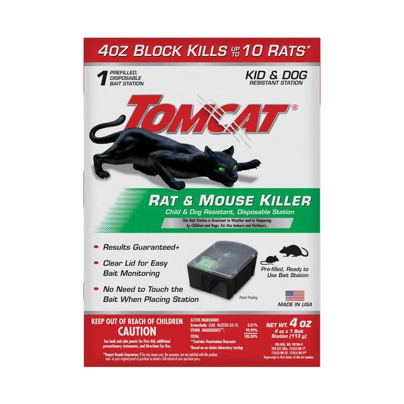 Tomcat Rat & Mouse Killer Child & Dog Resistant, Disposable Station