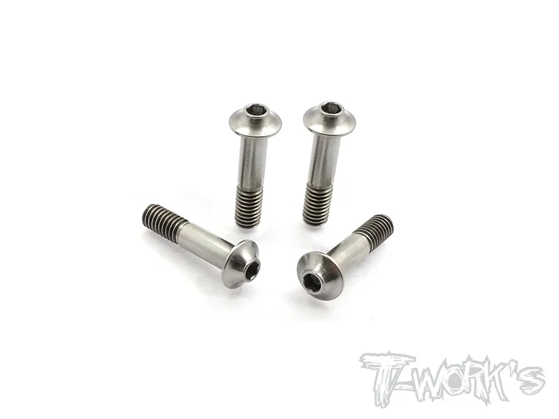 TP-003 64 Titanium Front Arm Screw 4pcs. (For Hong Nor X3GTS'26 & Jammin X3 Sabre/Team Durango DNX408,IGT8)