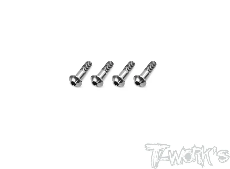 TP-005 64 Titanium Front Arm Screw 4pcs. (For Team C T8 Series )