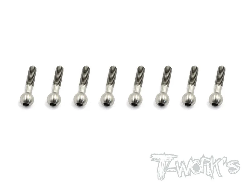 TP-015-8   64 Titanium Pivot ball threaded upper arm ( For Serpent Project 4X,S411,F110,S120,748,977,S120LT-LR,4X EVO,X20)8pcs.