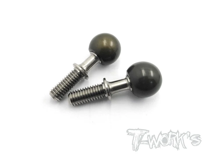 TP-047-MBX  Alum. Pillow Ball With Titanium Shaft ( Mugen MBX-7/7R/7GT/MBX 8  )2pcs.