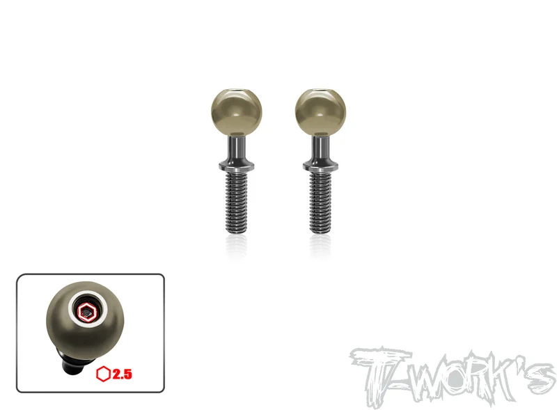 TP-047-XB8Alum. Pillow Ball With Titanium Shaft ( Xray XB8/XB8'23 )2pcs.