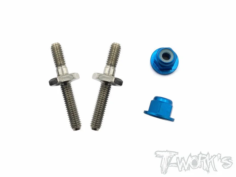 TP-054 64 Titanium Battery Post With Alum.Lock nuts ( Team Associated RC10 B6/B6D/B6.1/T6.1 )