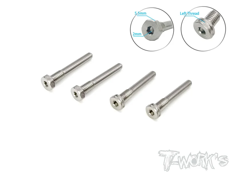 TP-119-K64 Titanium Screw Type Shock Pin Set ( For Kyosho MP11/MP10/MP10T/MP10E/MP9 TKI4/3 ) LT 2pcs. RT 2pcs.