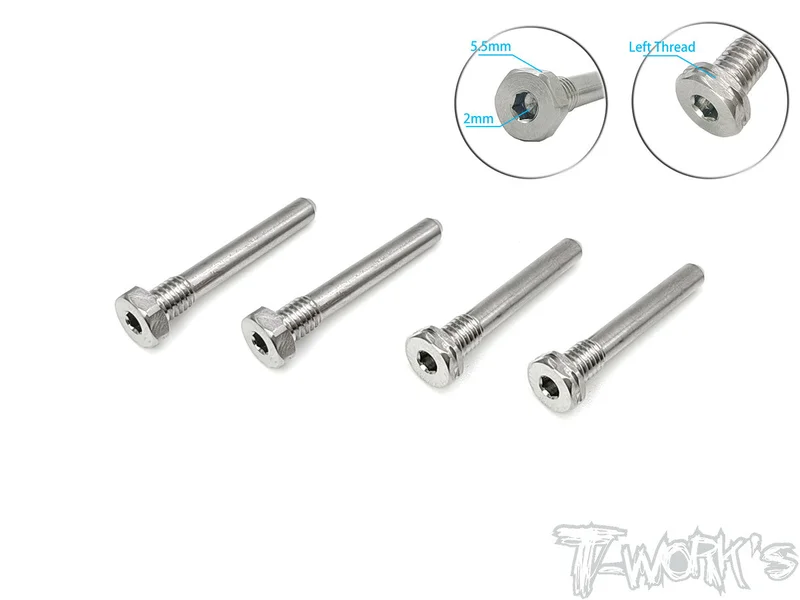 TP-119-M 64 Titanium Screw Type Shock Pin Set ( For Mugen MBX8/8T/8ECO/7/7T/7ECO/ MBX8R ) LT 2pcs. RT 2pcs.