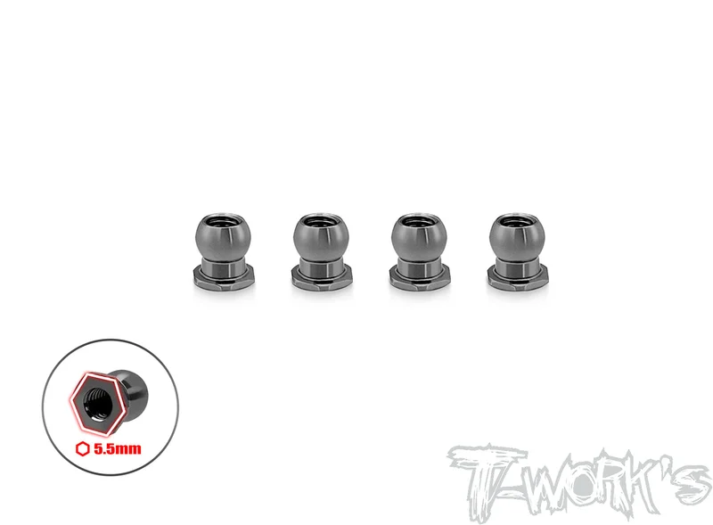 TP-15264 Titanium 5mm Lower Arm Ball ( For Yokomo BD11 ) 4pcs.