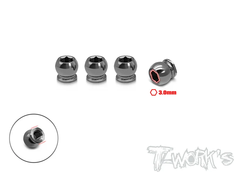 TP-156 64 Titanium 5.9mm Lower Arm Ball ( For Serpent X20'23 ) 4pcs.