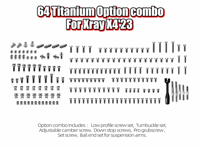 TP-166 64 Titanium Option Combo ( For Xray X4'23 )