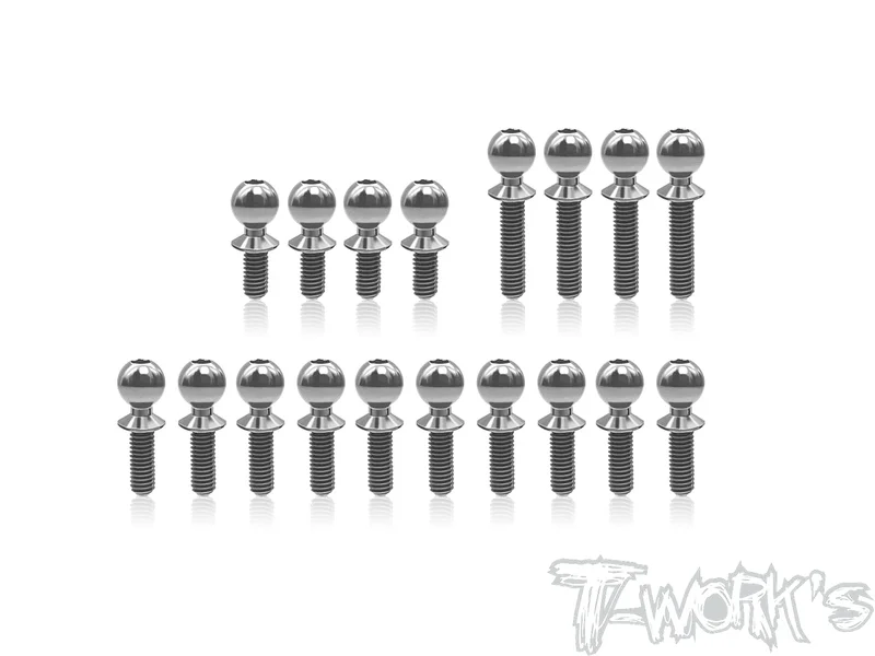 TP-18464 Titanium Ball End set ( For Yokomo SO1.0 )18pcs.
