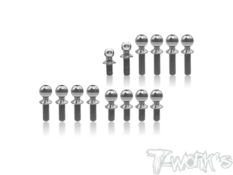 TP-18864 Titanium Ball End set ( For Team Associated RC10 T6.4 )14pcs.