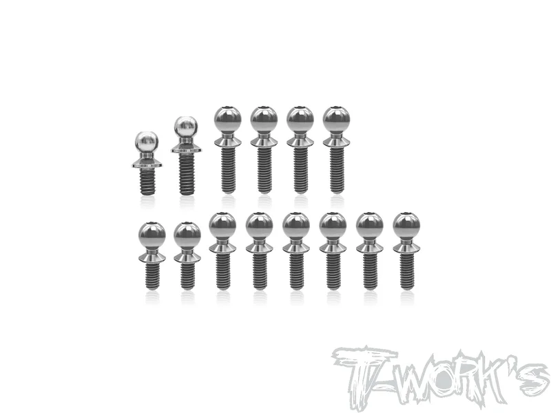 TP-19764 Titanium Ball End set ( For Team Associated RC10 B7/B7D )14pcs.