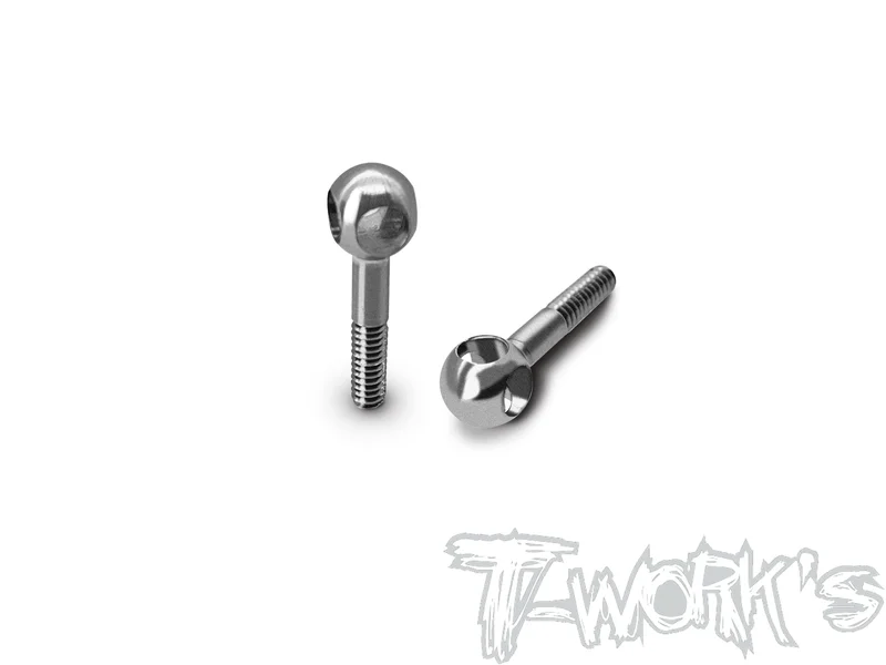 TP-205-E   64 Titanium Adjustable Body Shell Front End Downtravel Screw V2 ( M2 x 14mm) 2pcs. ( Awesomatix , Yokomo , Mugen MTC3 )