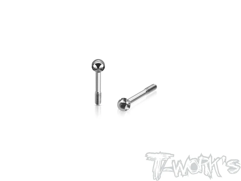 TP-205-H   64 Titanium Adjustable Body Shell Front End Downtravel Screw V2 ( M2.5 x 19mm) 2pcs. ( RC MAKER )