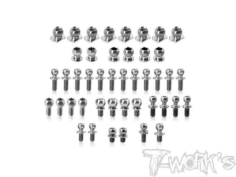 TP-220-FT9   64 Titanium Ball End Set ( For Schumacher FT9 )44pcs.