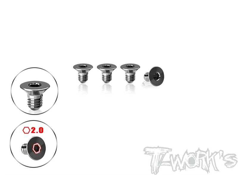 TP-800R-A-5 64 Titanium Centering Screw 3 x 5mm ( For Awesomatix A800R/A800R ) 4pcs.